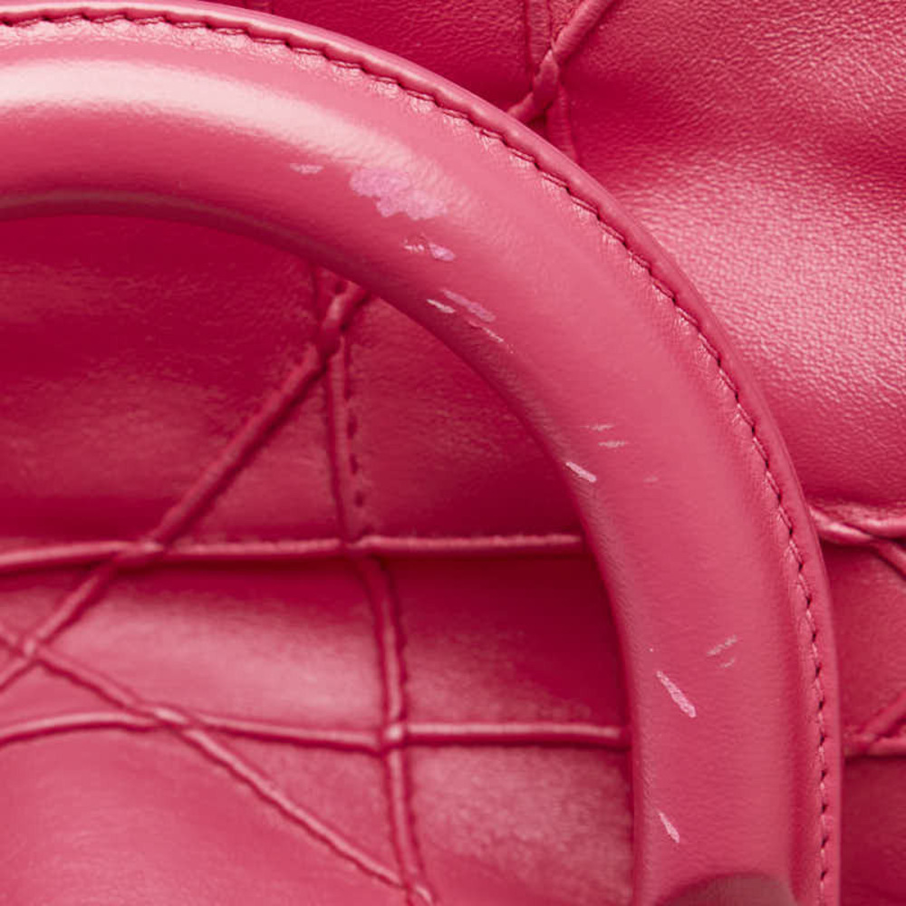 Dior Granville Cannage Handbag Shoulder Bag Pink Leather - Picture 6 of 8